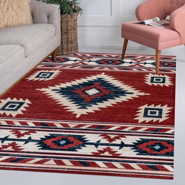 Serape Medallion Southwestern Area Rug